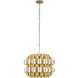 Swoon 3 Light 20 inch Antique Gold/Gold Dust Pendant Ceiling Light, Smithsonian Collaboration