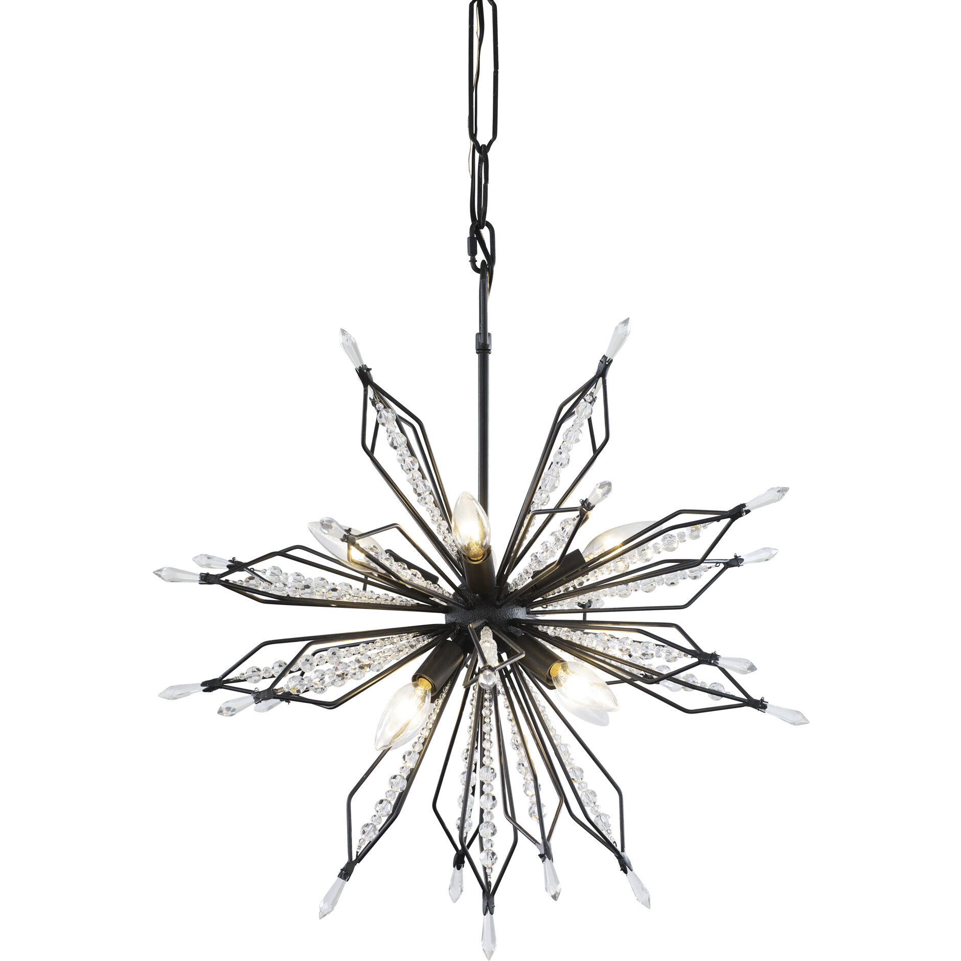 Orbital 8 Light 22 inch Carbon Pendant Ceiling Light