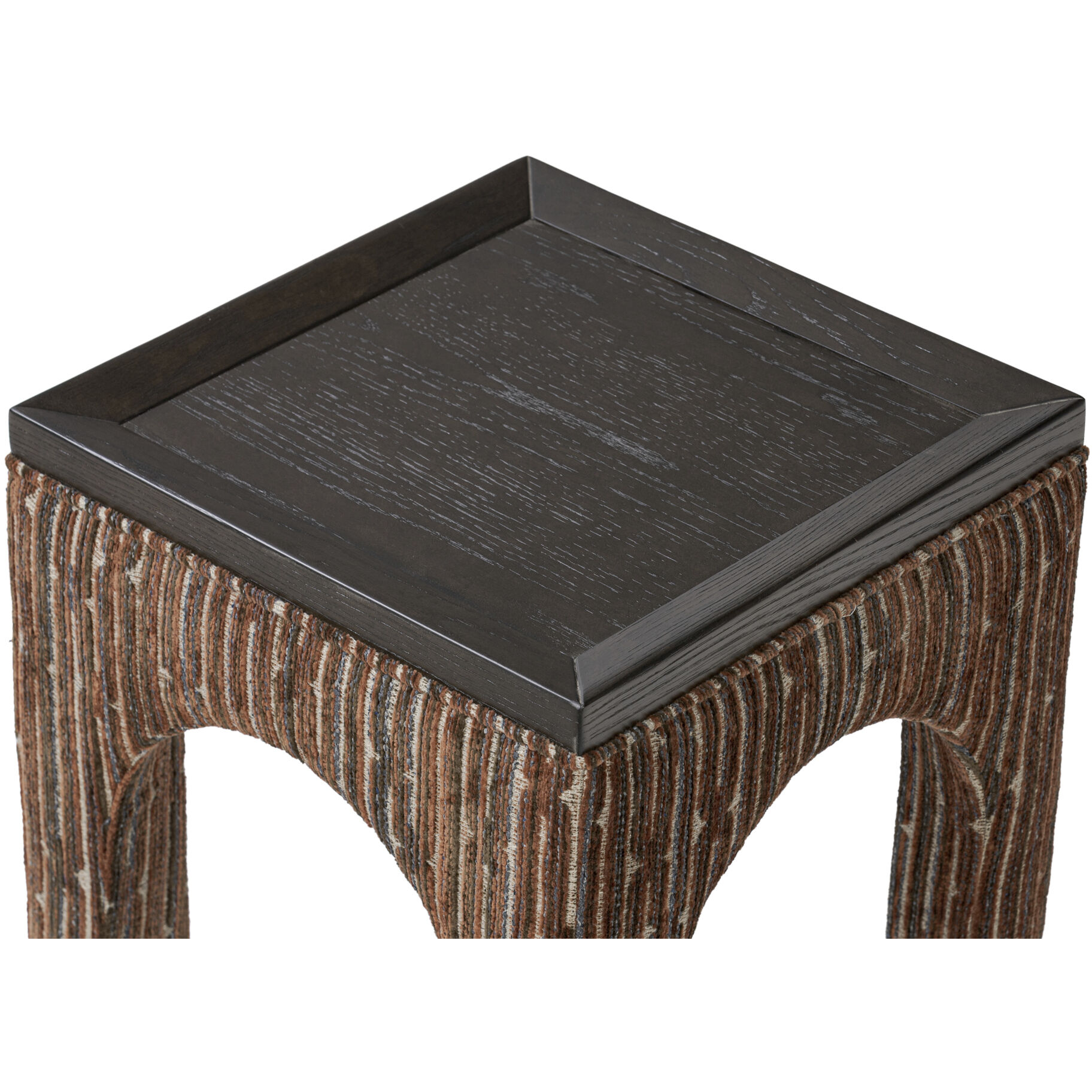 Continental Side Table in Dark Brown Oak with Geo