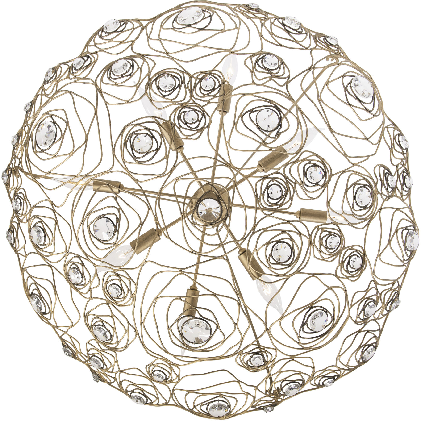 Ethereal Rose 8 Light 32.5 inch Havana Gold Ombre Pendant Ceiling Light
