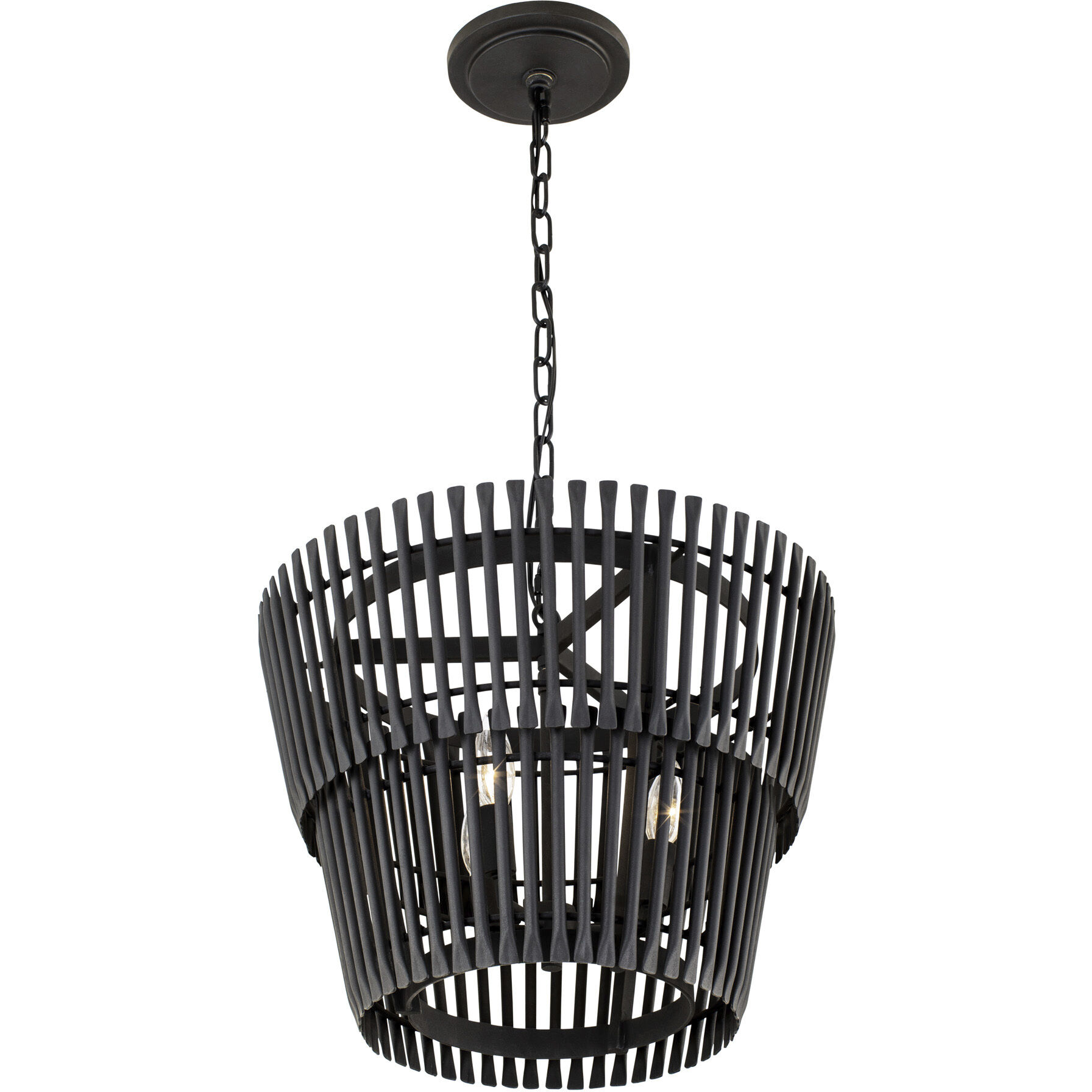 Apollo 3 Light 18 inch Carbon Black Pendant Ceiling Light