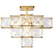 Cubic 5 Light 18.5 inch Calypso Gold Semi-Flush Ceiling Light