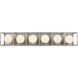 Plaza LED 28.38 inch Silverado and Carbon Bath Vanity Wall Light in 6