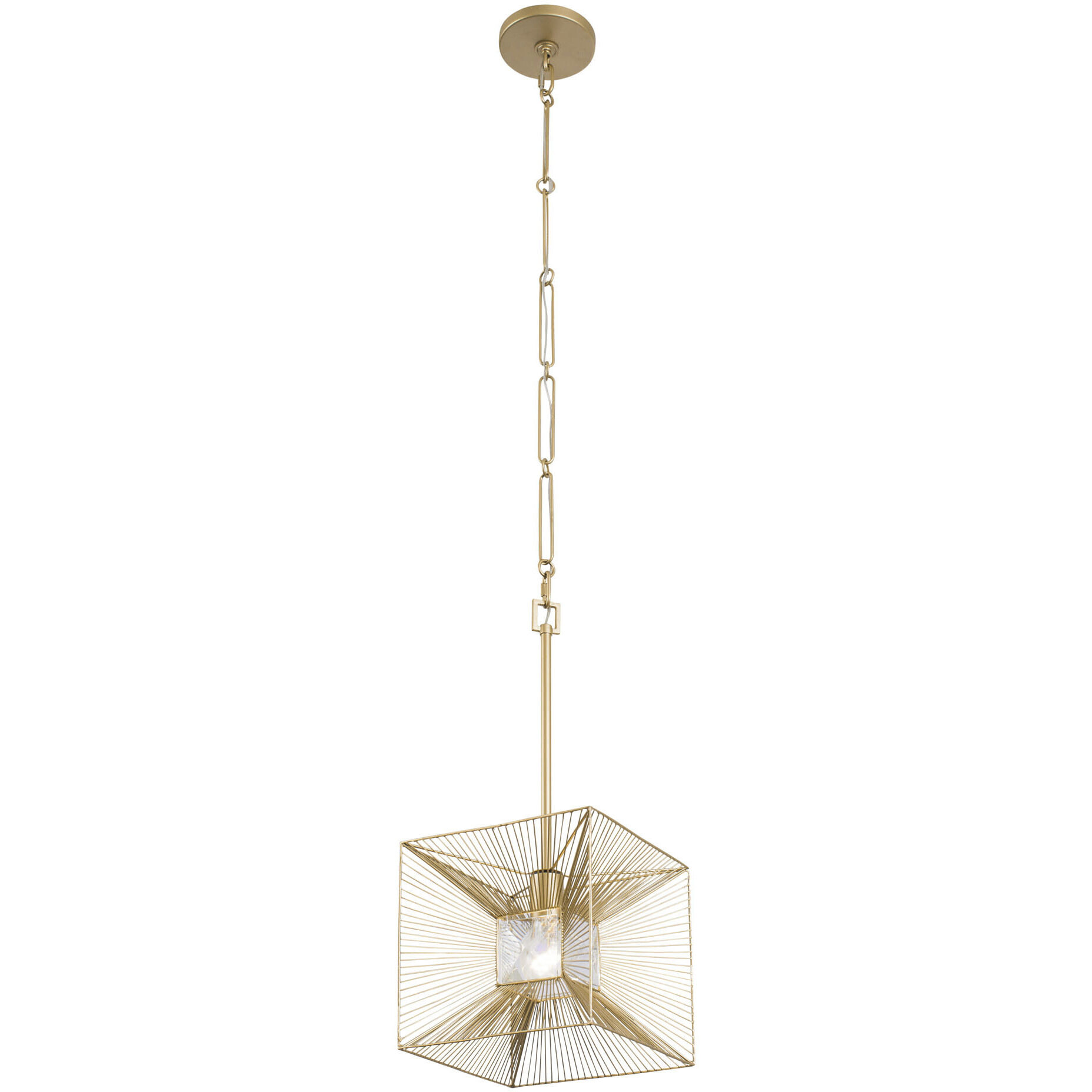Arcade 1 Light 10 inch French Gold Pendant Ceiling Light