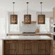 Suratto 6 Light 18 inch Matte Black and Medium Walnut Foyer Pendant Ceiling Light in Matte Black/Medium Walnut