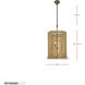 Suratto 6 Light 18 inch Matte Black and Honey Blonde Foyer Pendant Ceiling Light in Matte Black/Honey Blonde