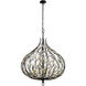 Bask 9 Light 32 inch Matte Black and French Gold Pendant Ceiling Light