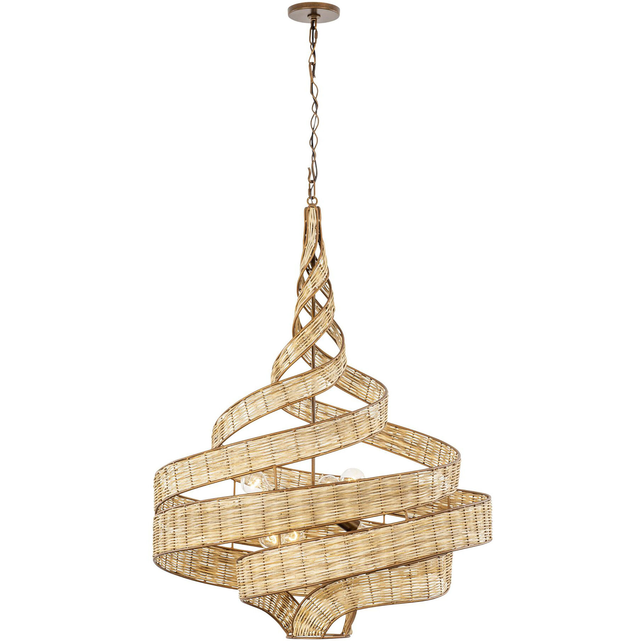 Flow 6 Light 30 inch Baguette Pendant Ceiling Light, Smithsonian Collaboration