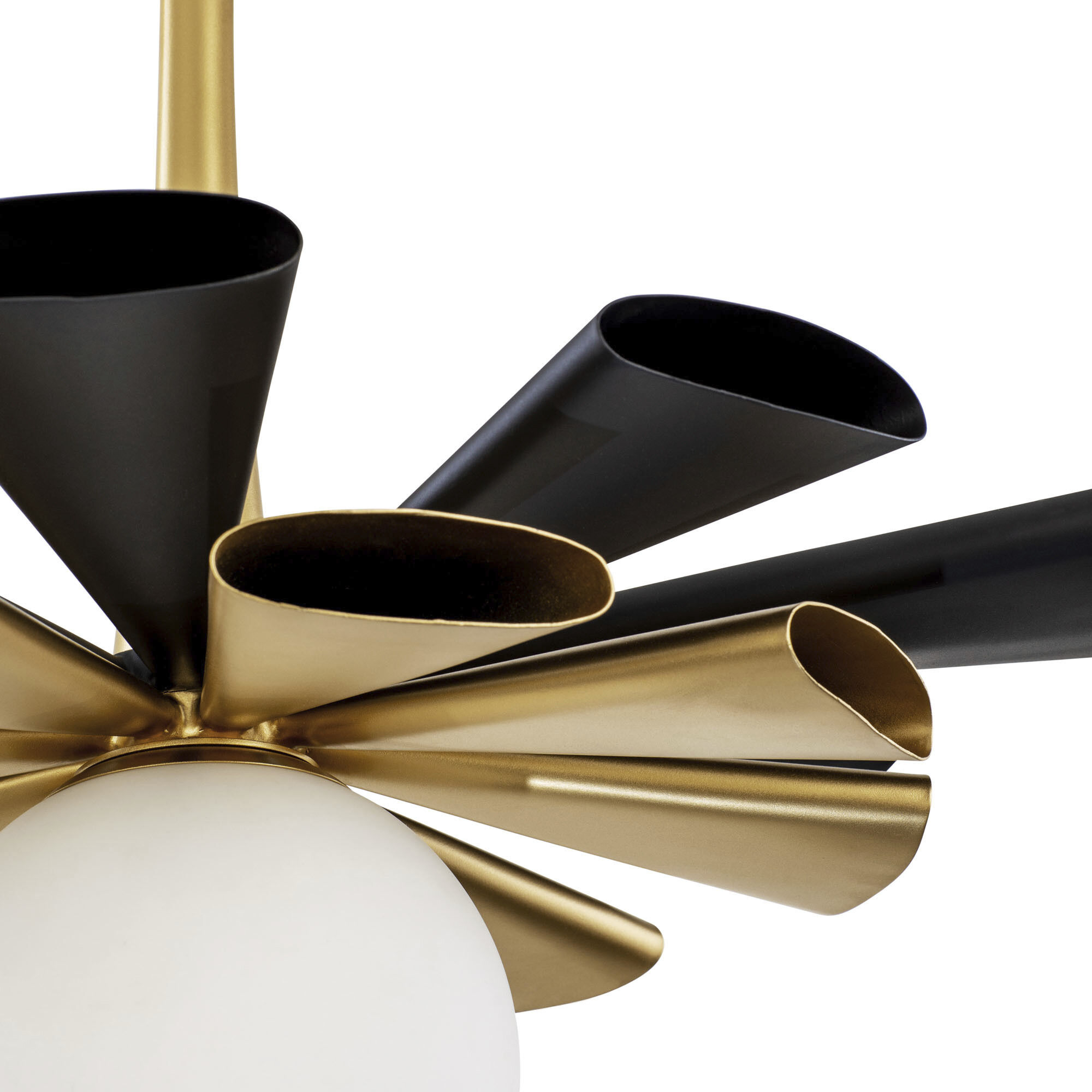Daphne 1 Light 24.5 inch Matte Black with French Gold Pendant Ceiling Light