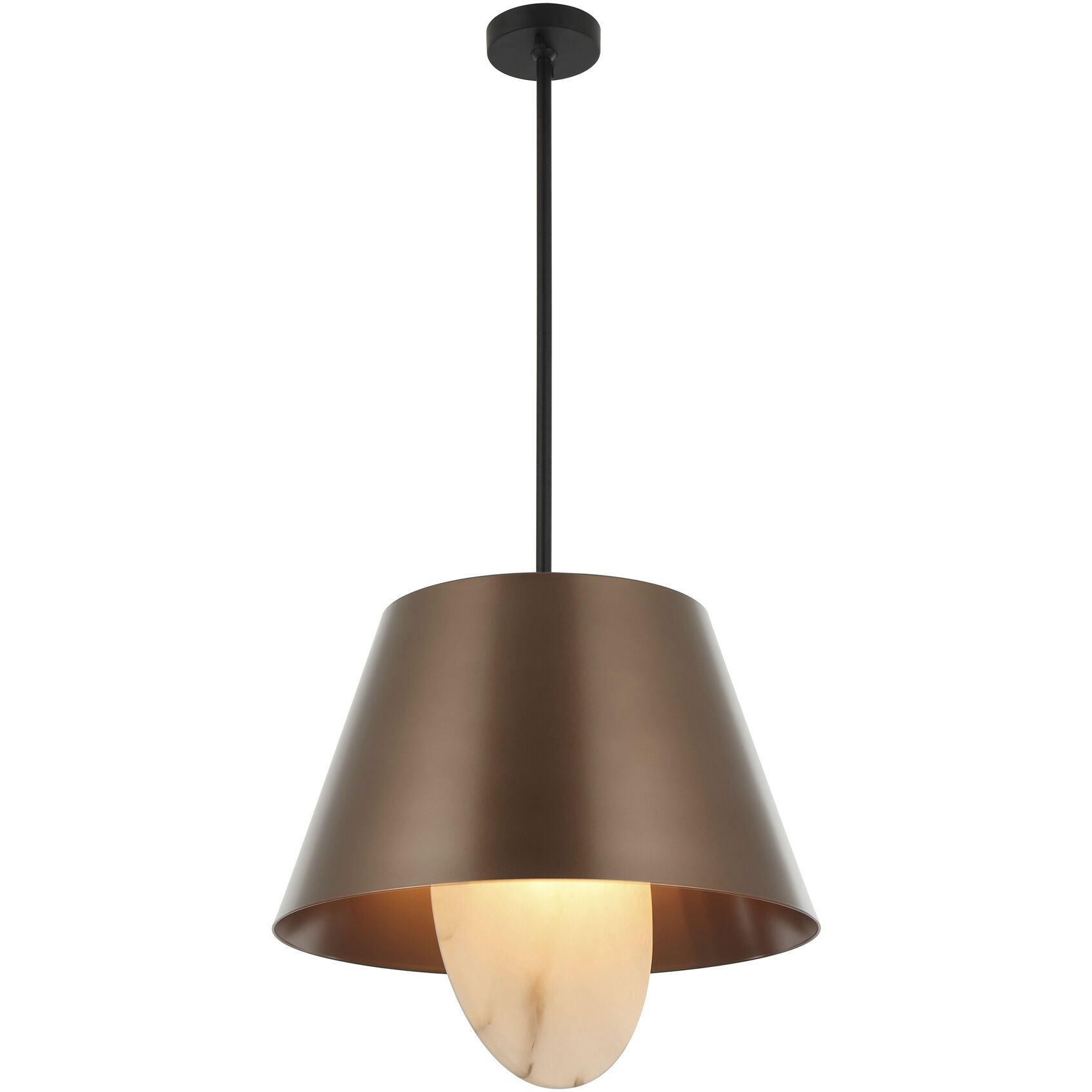 Rock On 4 Light 20 inch Brontourage and Matte Black Pendant Ceiling Light