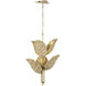 Banana Leaf 6 Light 23.25 inch French Gold with Natural Seagrass Chandelier Ceiling Light