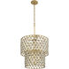 Windsor 7 Light 24.75 inch French Gold and Matte Black Chandelier Ceiling Light