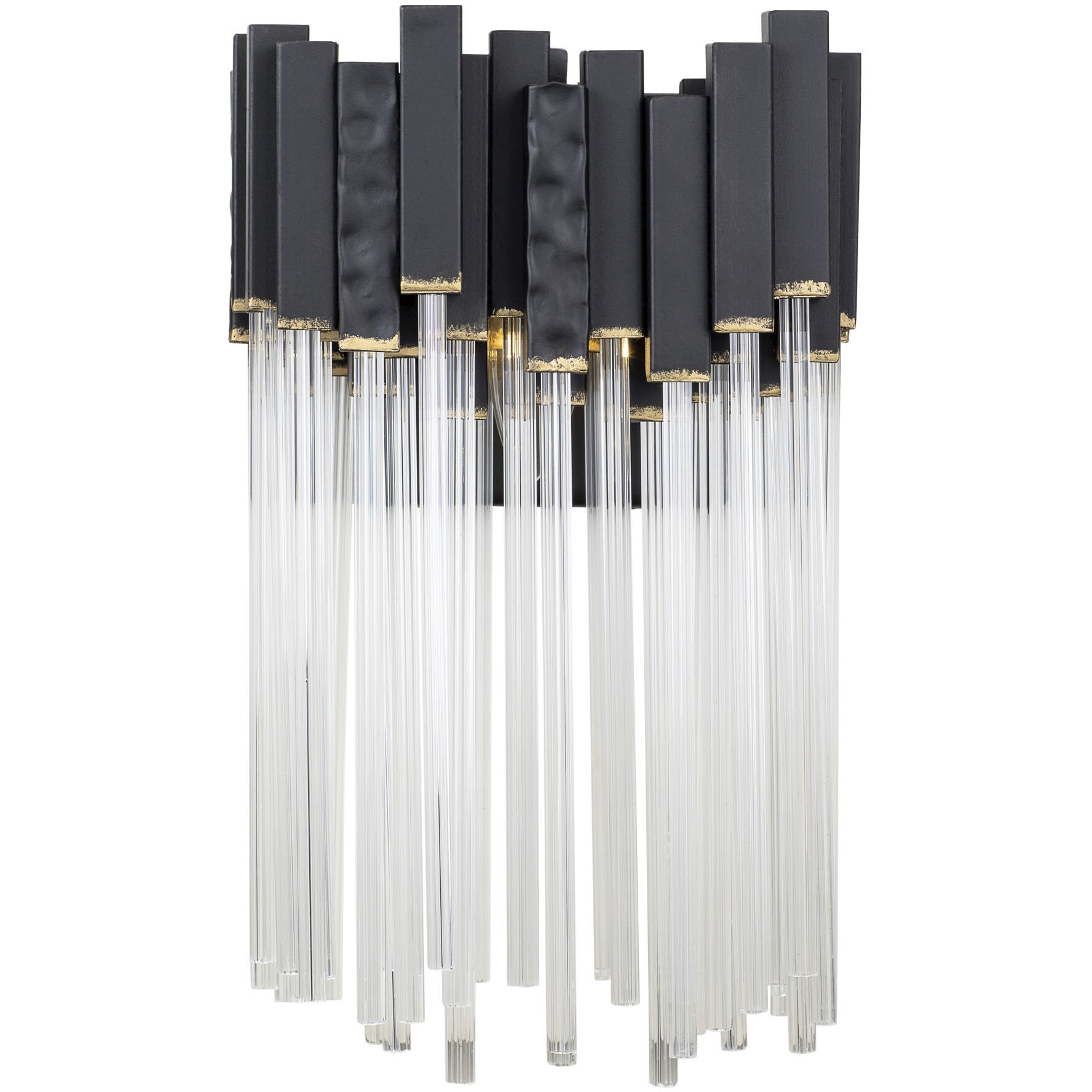 Matrix 1 Light 7 inch Matte Black and French Gold Wall Sconce Wall Light