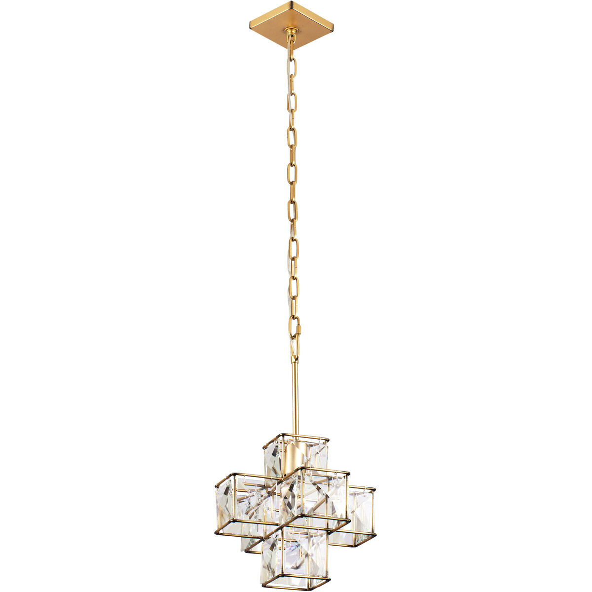 Cubic 1 Light 11.5 inch Calypso Gold Pendant Ceiling Light