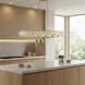 Drama Club 8 Light 48 inch Brass Kisser Linear Pendant Ceiling Light