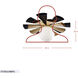 Daphne 1 Light 18 inch Matte Black and French Gold Convertible Flush Mount Ceiling Light, Smithsonian Collaboration