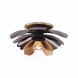 Botanic Panic 1 Light 13 inch Dark Bronze and French Gold Flush Mount Ceiling Light