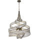 Flow 6 Light 26 inch Hammered Ore Pendant Ceiling Light
