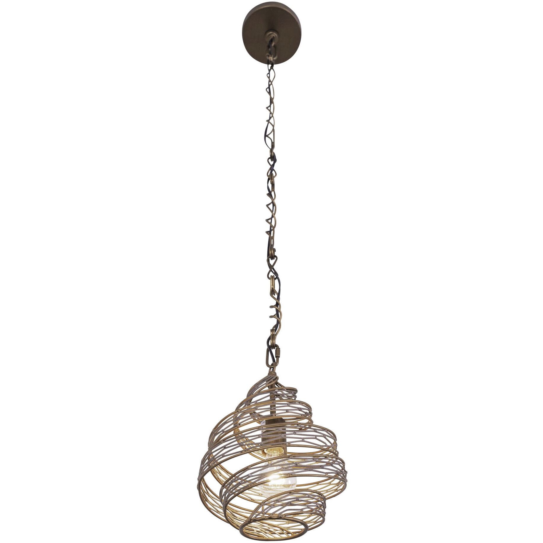 Flow 1 Light 10 inch Hammered Ore Mini Pendant Ceiling Light