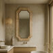 Farra 44 X 26 inch Poplar Burl with Weathered Brass Wall Mirror, Varaluz Casa