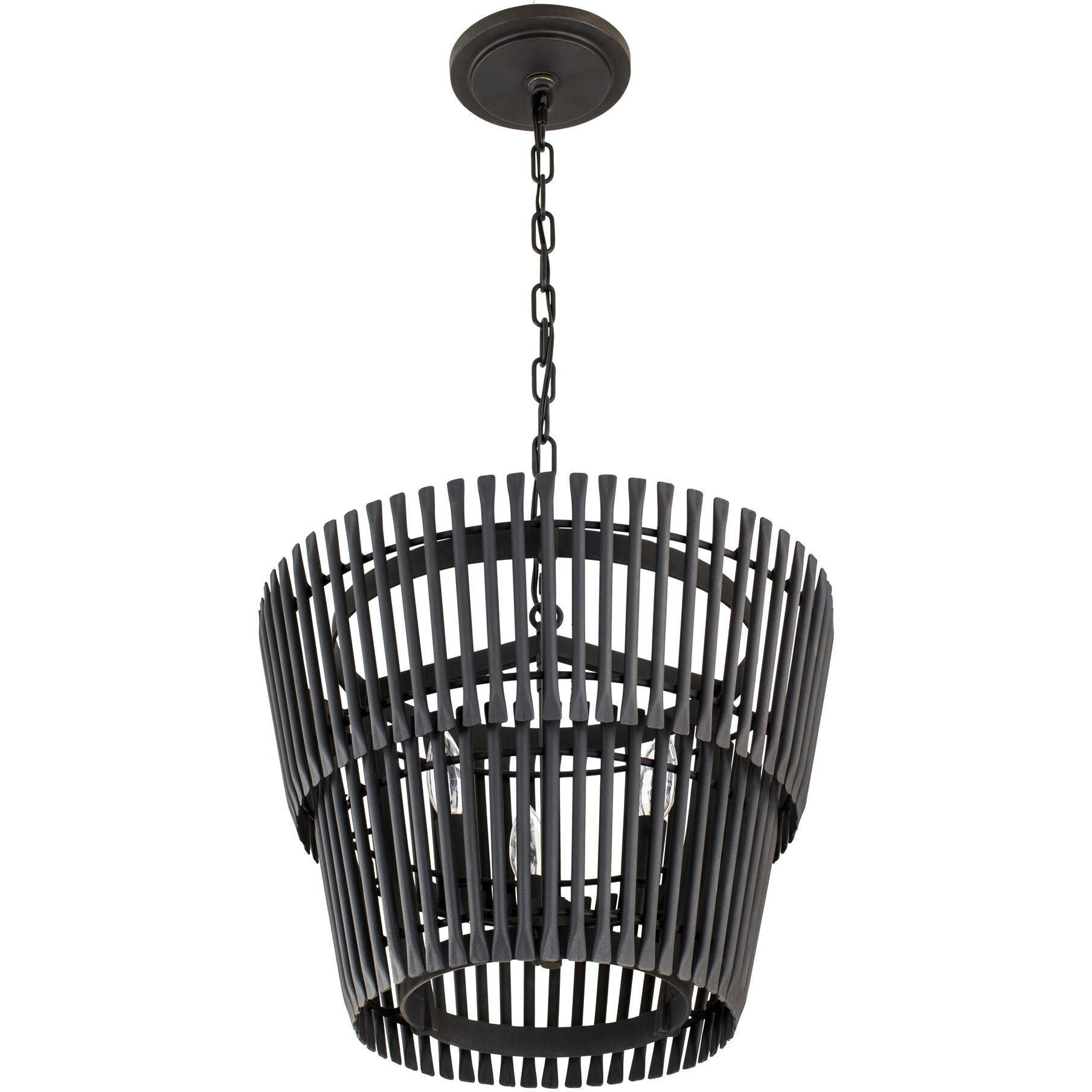 Apollo 3 Light 18 inch Carbon Black Pendant Ceiling Light