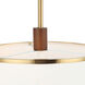 Desert Flyer 3 Light 16 inch Satin Brass with Medium Walnut Pendant Ceiling Light, Semi-Flush Convertible