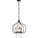 Barcelona 4 Light 18 inch Onyx and Clear Pendant Ceiling Light
