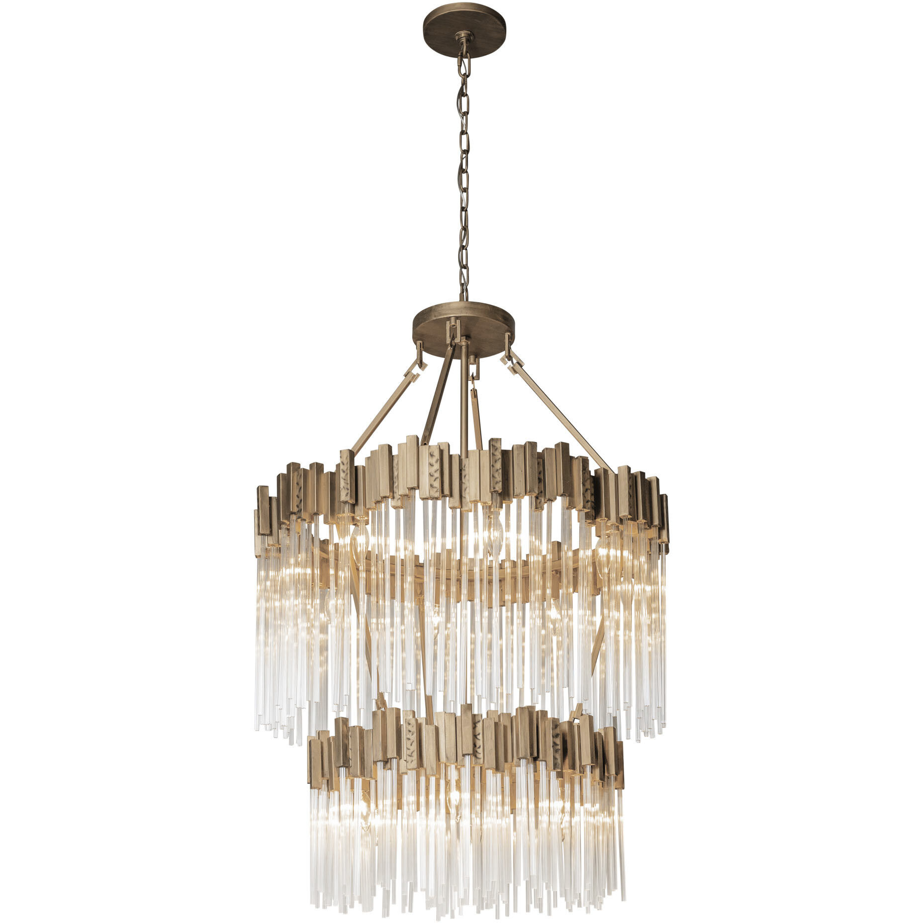 Matrix 14 Light 30 inch Havana Gold Chandelier Ceiling Light