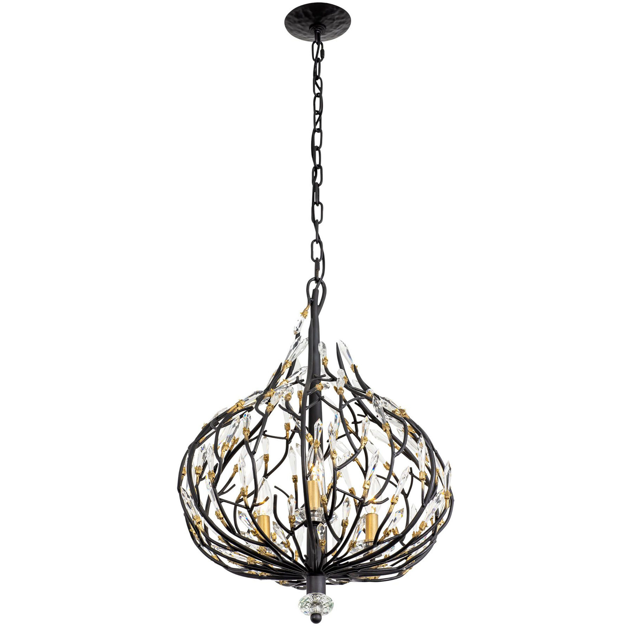 Bask 3 Light 18 inch Matte Black Pendant Ceiling Light