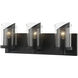 So Inclined 3 Light 18 inch Black Bath Vanity Wall Light