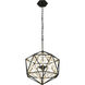 Marcia 3 Light 18 inch Matte Black and French Gold Pendant Ceiling Light