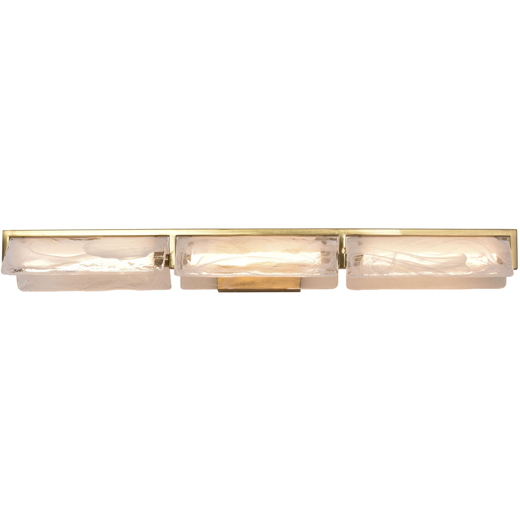 Mingle 3 Light 38 inch Satin Brass Bath Light Wall Light