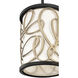 Scribble 1 Light 8 inch Matte Black with Artifact Mini Pendant Ceiling Light, Smithsonian Collaboration