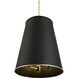 Coco 9 Light 20 inch Matte Black/French Gold Foyer Pendant Ceiling Light