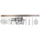 Charmed 2 Light 24 inch Silver with Champagne Mist Bath Vanity Wall Light