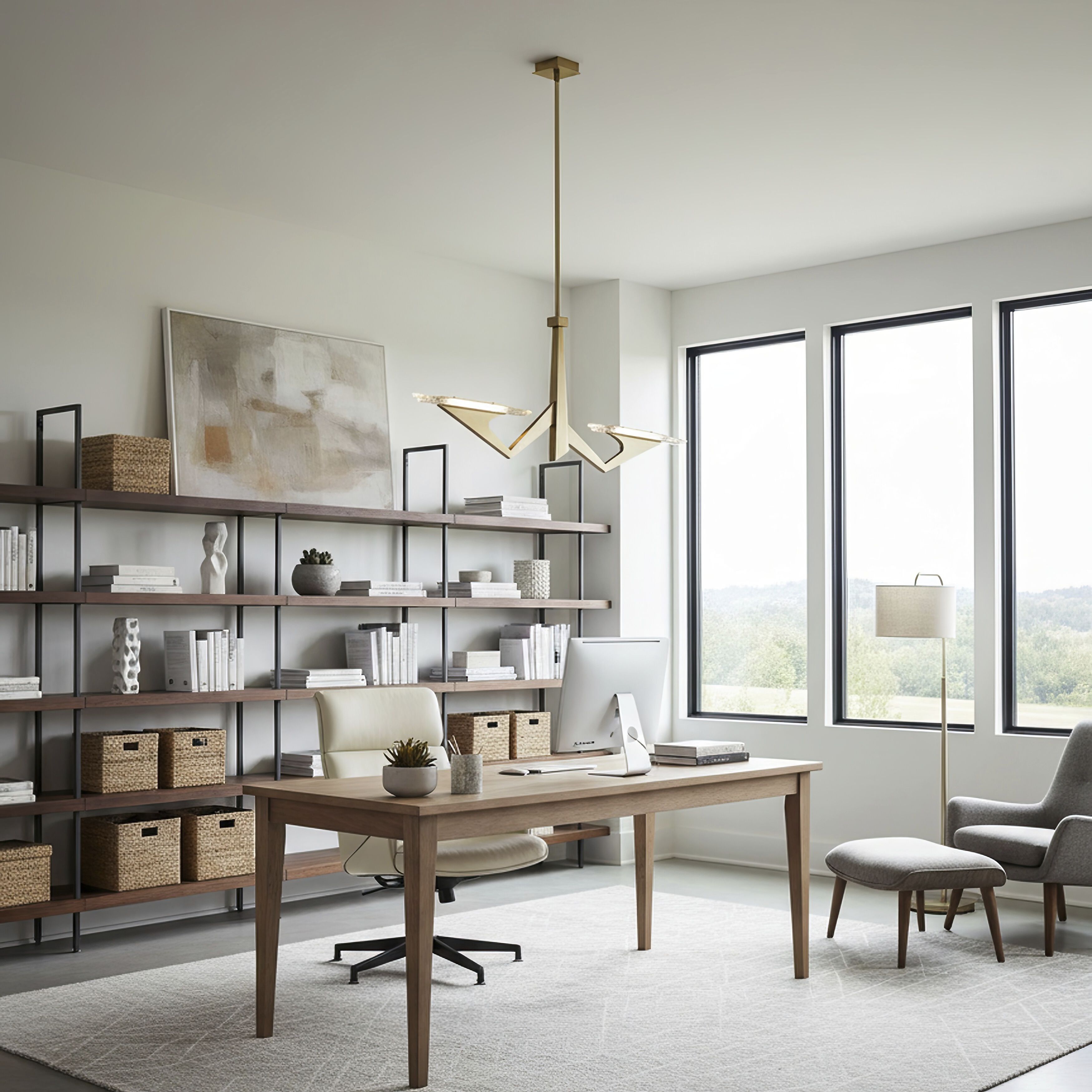 Down the Wrong Path 2 Light 47 inch Brass Kisser Linear Pendant Ceiling Light