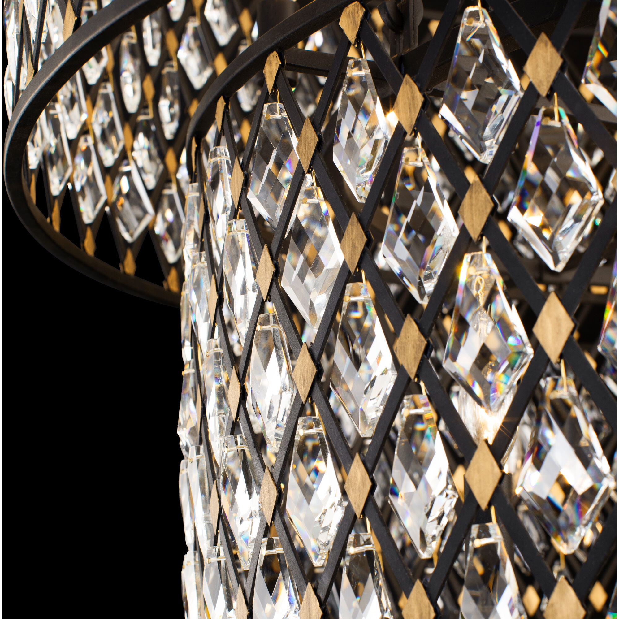 Windsor 21 Light 40 inch Carbon and Havana Gold Chandelier Ceiling Light