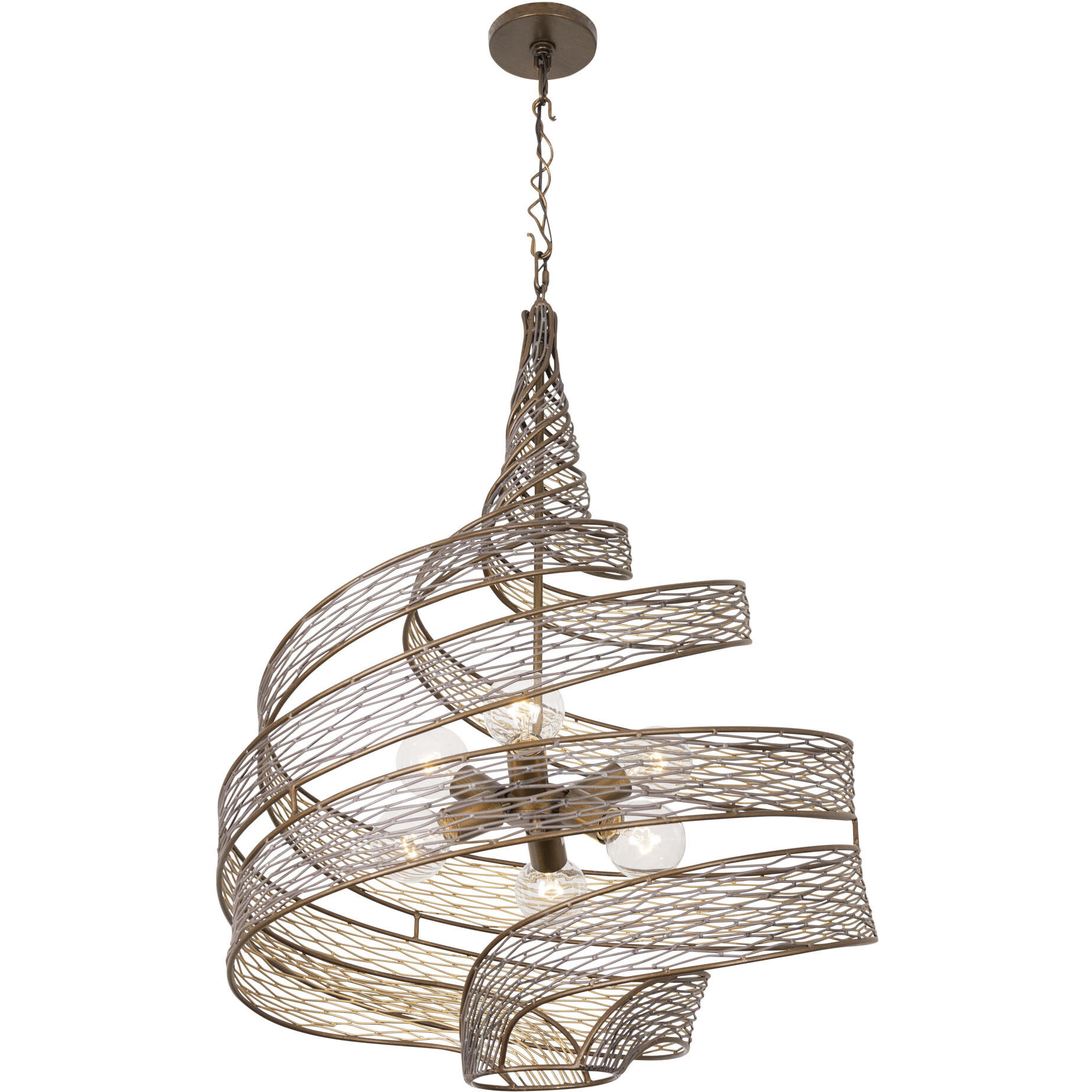 Flow 6 Light 26 inch Hammered Ore Pendant Ceiling Light