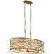 Kato 6 Light 36 inch Gold Pendant Ceiling Light in Havana Gold