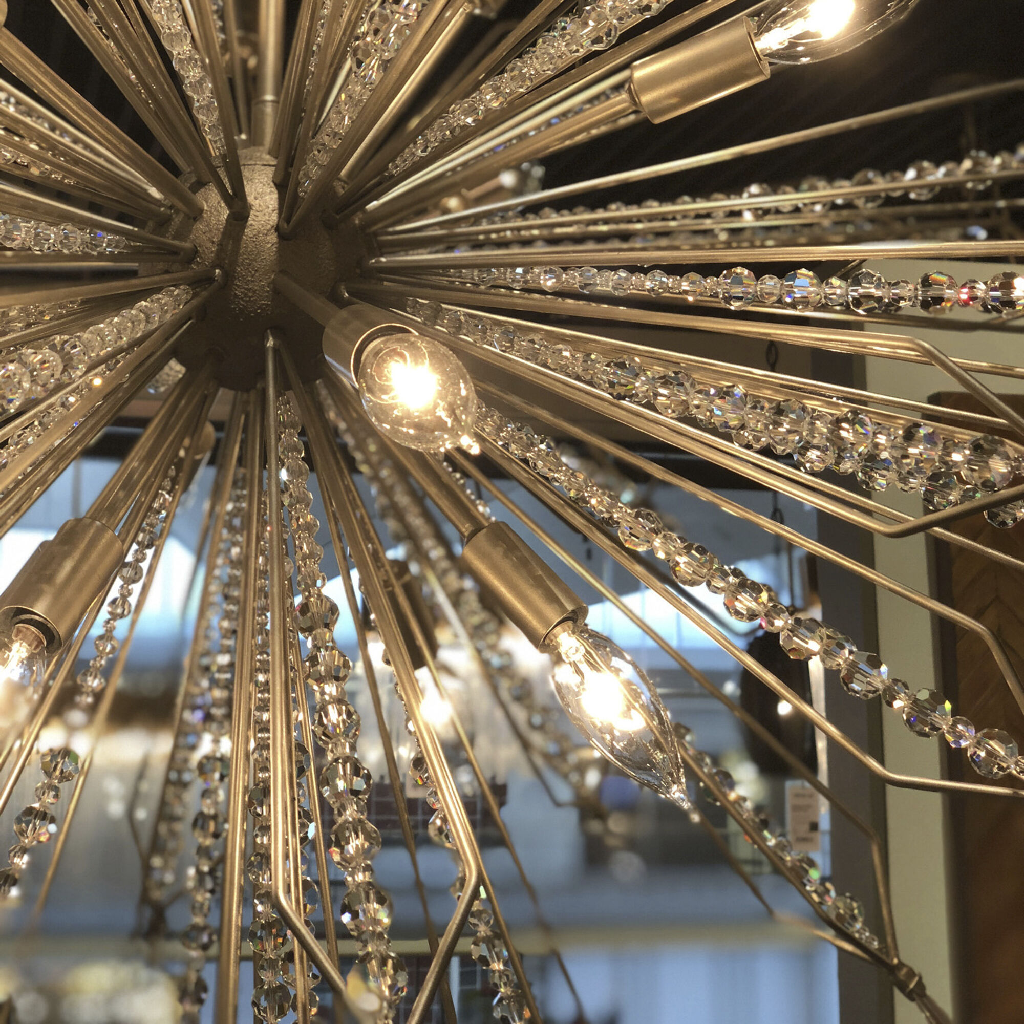 Orbital 12 Light 28 inch Gold Dust Pendant Ceiling Light