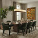 Desert Flyer 6 Light 48 inch Satin Brass and Medium Walnut Linear Pendant Ceiling Light