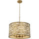 Kato 5 Light 24 inch Gold Pendant Ceiling Light in Havana Gold