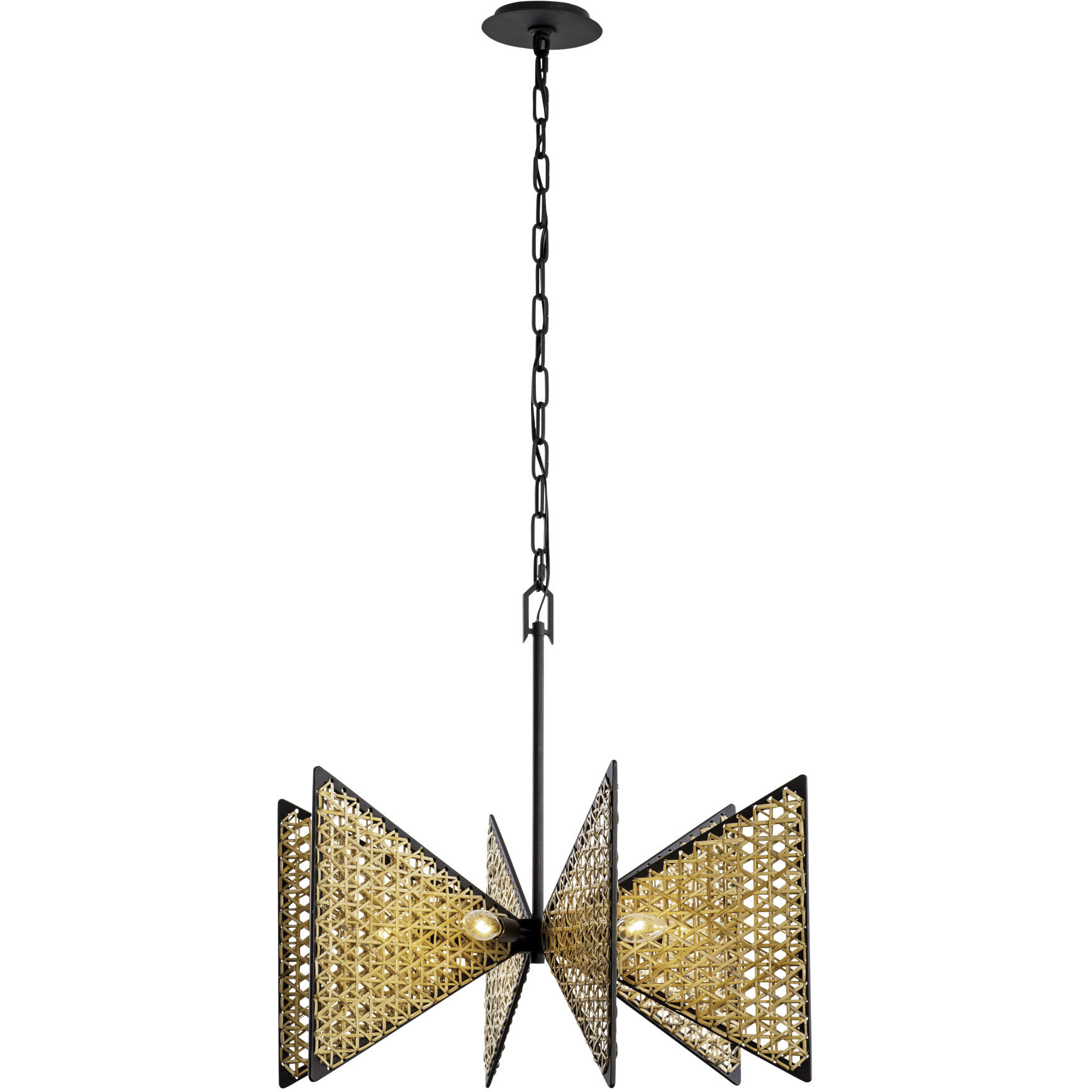 Machina 6 Light 24 inch Matte Black with Sulihiya Chandelier Ceiling Light, Smithsonian Collaboration