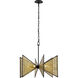 Machina 6 Light 24 inch Matte Black with Sulihiya Chandelier Ceiling Light, Smithsonian Collaboration