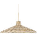 Hilton Head 5 Light 26.25 inch French Gold with Natural Seagrass Pendant Ceiling Light