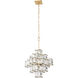 Cubic 6 Light 25.8 inch Calypso Gold Chandelier Ceiling Light