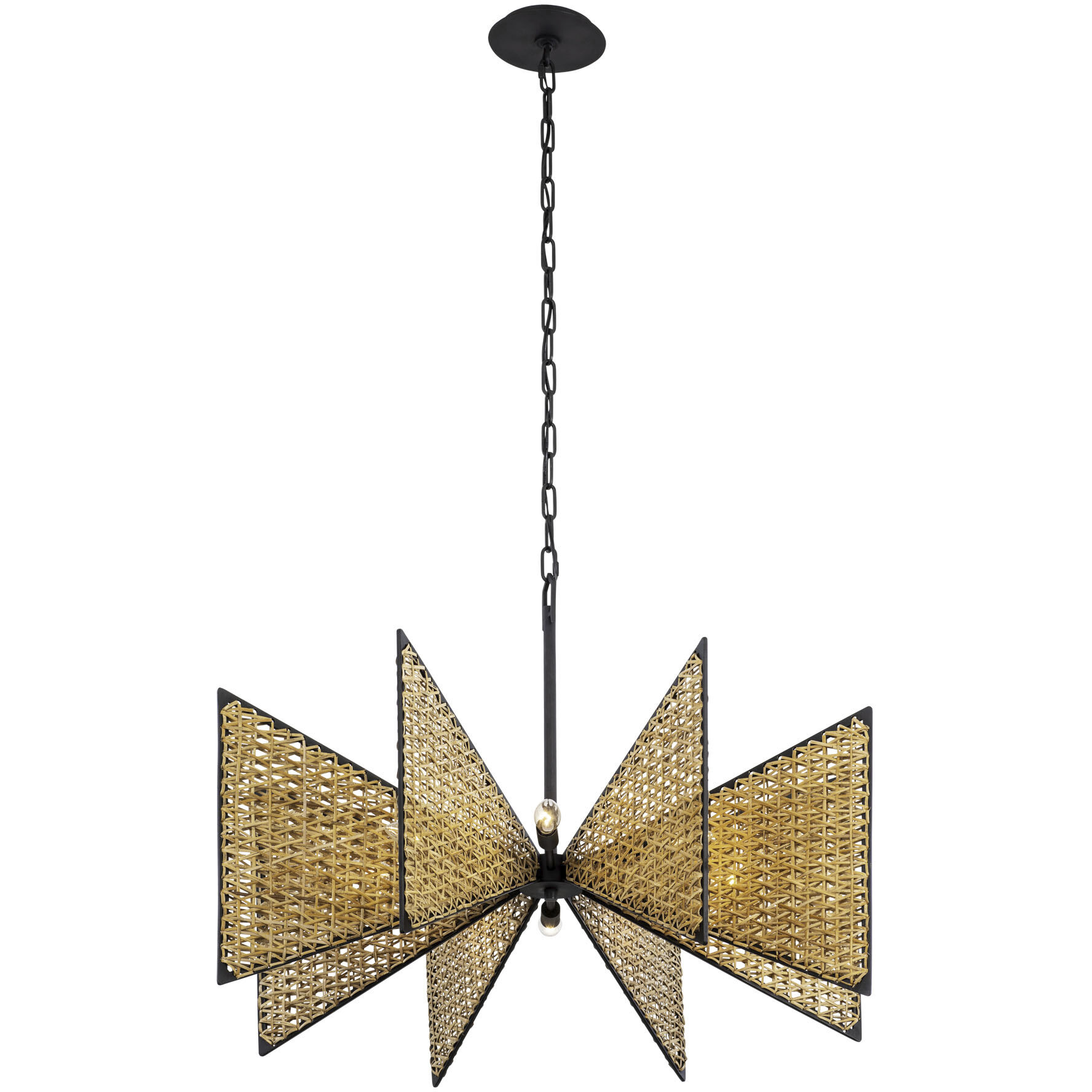 Machina 8 Light 32 inch Matte Black with Sulihiya Chandelier Ceiling Light, Smithsonian Collaboration