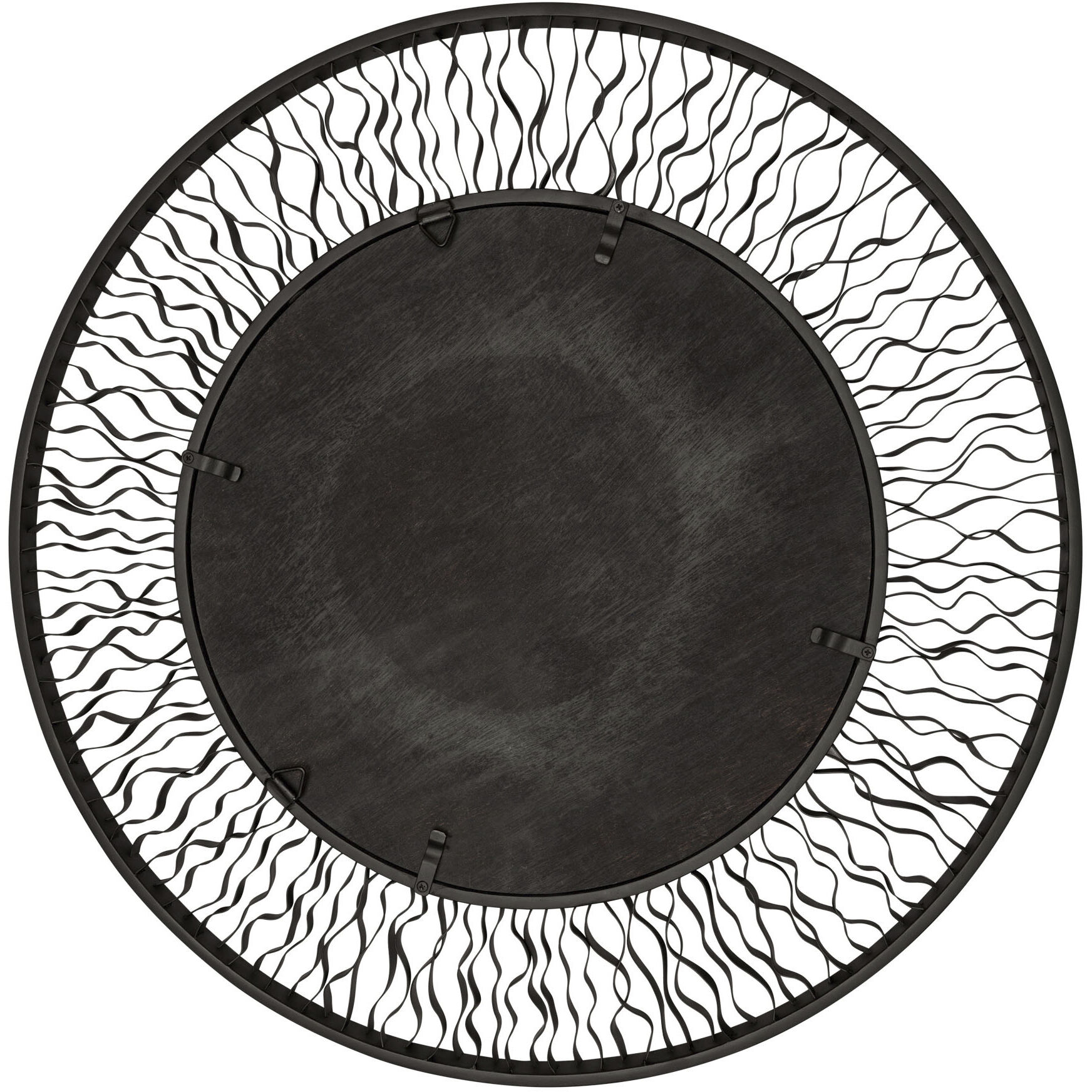 Estela 30 X 30 inch Matte Black and French Gold Wall Mirror, Smithsonian Collaboration