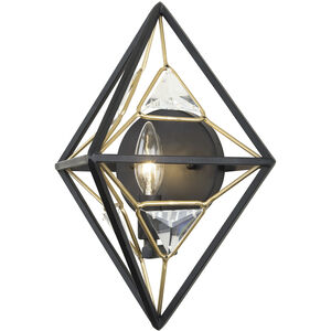 Marcia 1 Light 11 inch Matte Black/French Gold Wall Sconce Wall Light