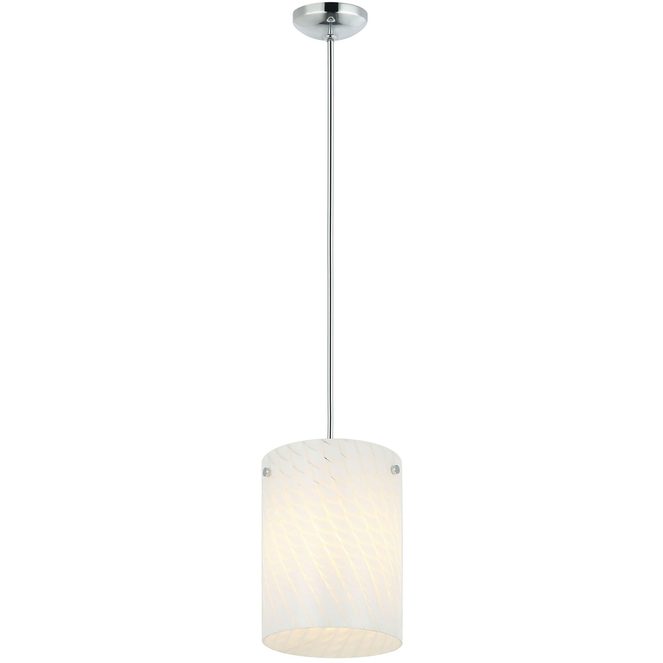 Swirled 1 Light 8 inch Chrome Pendant Ceiling Light